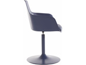 2er Set Lounge Stuhl OHIO mit Trompetenfuß, dunkelblau