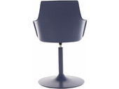 2er Set Lounge Stuhl OHIO mit Trompetenfuß, dunkelblau