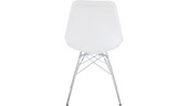 2er-Set Stuhl SURI Kunstleder in weiß mit Chrom Gestell