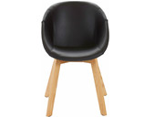 2er-Set Stühle BONO mit Kunstlederbezug in schwarz