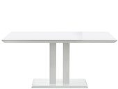 Moderner Esstisch MERLE 160x90 cm in Hochglanz weiß