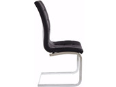 2er-Set Freischwinger LOTTE aus Kunstleder in schwarz