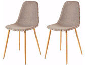 2er-Set Stühle ASTARIA in Cappuccino Metallbeinen