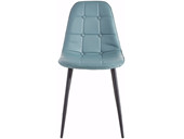 2er Set Stuhl LUCIA aus Kunstleder in blau