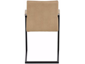 2x Freischwinger SERENA mit Armlehne, Kunstleder in beige