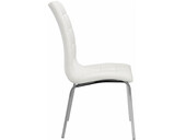 2er Set Stuhl  LUNAR aus Kunstleder in weiß