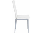 4er-Set Esszimmerstühle BARRON aus Kunstleder in weiß/grau