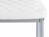 4er-Set Esszimmerstühle BARRON aus Kunstleder in weiß/grau