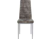4er-set Stühle KATIE mit Bezug in Buffalo-Design, hellgrau