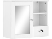 1-trg. Badezimmer Spiegelschrank KARLA mit Schublade in weiß