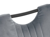 2er-Set Esszimmerstühle SAORI mit Samtbezug in grau/schwarz