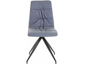 2er-Set Stühle GARY mit Kunstleder in blaugrau/schwarz