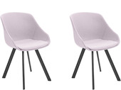 5-tlg. Essgruppe BETTY, 4 Stühle in rose, Tisch 160 cm breit