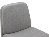 2er-Set Stühle HENRY aus Webstoff in grau, Chrom Beine