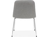 2er-Set Stühle HENRY aus Webstoff in grau, Chrom Beine ...