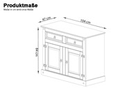 Sideboard MIGUEL mit 2 Türen in dunkel gebeizt geölt