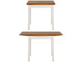 Esstisch MADGDA mit Auszugsfunktion in weiß/honig, 80 cm