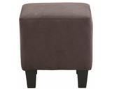 Sessel ZOE mit Hocker aus Mikrofaser in brown, Federkern