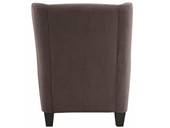 Sessel ZOE mit Hocker aus Mikrofaser in brown, Federkern