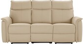 3-Sitzer Sofa ZANNY aus Leder in creme, Breite 197 cm