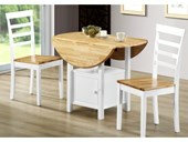 2er Set Stühle MADEIRA aus Massivholz, weiß und natur