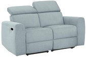 2-Sitzer Sofa COPENHAGEN mit Stoffbezug in eisblau, 158 cm