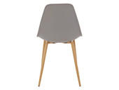 2er-Set Stuhl MIANA Kunststoffschale in grau Beine Metall