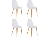 4er-Set Stuhl MIANA Schalenstuhl in weiß