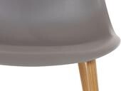 4er-Set Stuhl MIANA Schalenstuhl in grau