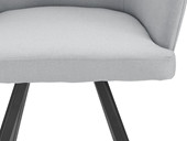 2er-Set Armlehnstuhl BARON aus Webstoff in grau
