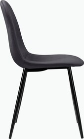 5-tlg. Essgruppe MAARIT Esstisch 160 cm, Marmor/anthrazit