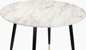 5-tlg. Essgruppe MAARIT,Esstisch Ø100 cm,Marmor/grau schwarz