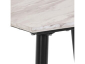 Beistelltisch Matcha, Tischplatte aus FSC®-zertifizierter MDF, Metallbeine, Breite 60 cm in schwarz/gold | Marmor