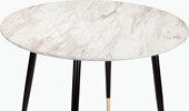 5-tlg. Essgruppe MAARIT, Esstisch Ø100 cm, Marmor/anthrazit