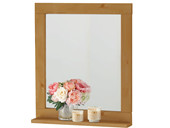 Spiegel TILO 55 x 65 cm Kiefer massiv in gebeizt geölt