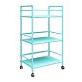 Rollwagen Cache aus Metall mit 3 Fächer, Breite 43 cm in mint