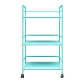 Rollwagen Cache aus Metall mit 3 Fächer, Breite 43 cm in mint