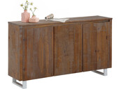 3-trg. Sideboard LEANO aus Kiefer Massivholz in braun