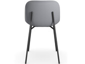 Stuhl Orca (Set, 2 St), Gestell aus Metall, Sitzschale aus Kunststoff, modern, Schalenstuhl in grau und schwarz
