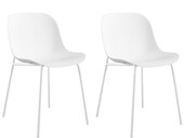 Stuhl Orca (Set, 2 St), Gestell aus Metall, Sitzschale aus Kunststoff, modern, Schalenstuhl in weiß