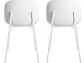 Stuhl Orca (Set, 2 St), Gestell aus Metall, Sitzschale aus Kunststoff, modern, Schalenstuhl in weiß