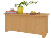 Truhe Sitzbank BETTINA aus Kiefer massiv, gebeizt geölt