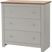 Kommode Eddie, Schubladenkommode mit 3 Schubladen, Landhaus, Breite 79 cm