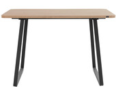 Esstisch Aire, Esszimmertisch aus MDF, Kufengestell aus Metall, Breite 120 cm in Wildeiche & schwarz