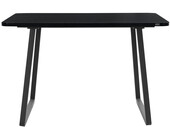 Esstisch Aire, Esszimmertisch aus MDF, Kufengestell aus Metall, Breite 120 cm in schwarz