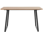 Esstisch Aire, Esszimmertisch aus MDF, Kufengestell aus Metall, Breite 160 cm in Wildeiche & schwarz