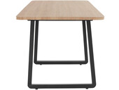 Esstisch Aire, Esszimmertisch aus MDF, Kufengestell aus Metall, Breite 160 cm in Wildeiche & schwarz