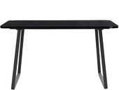 Esstisch Aire, Esszimmertisch aus MDF, Kufengestell aus Metall, Breite 160 cm in schwarz