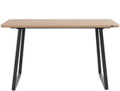 Esstisch Aire, Esszimmertisch aus MDF, Kufengestell aus Metall, Breite 200 cm in Wildeiche & schwarz
