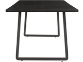 Esstisch Aire, Esszimmertisch aus MDF, Kufengestell aus Metall, Breite 200 cm in schwarz